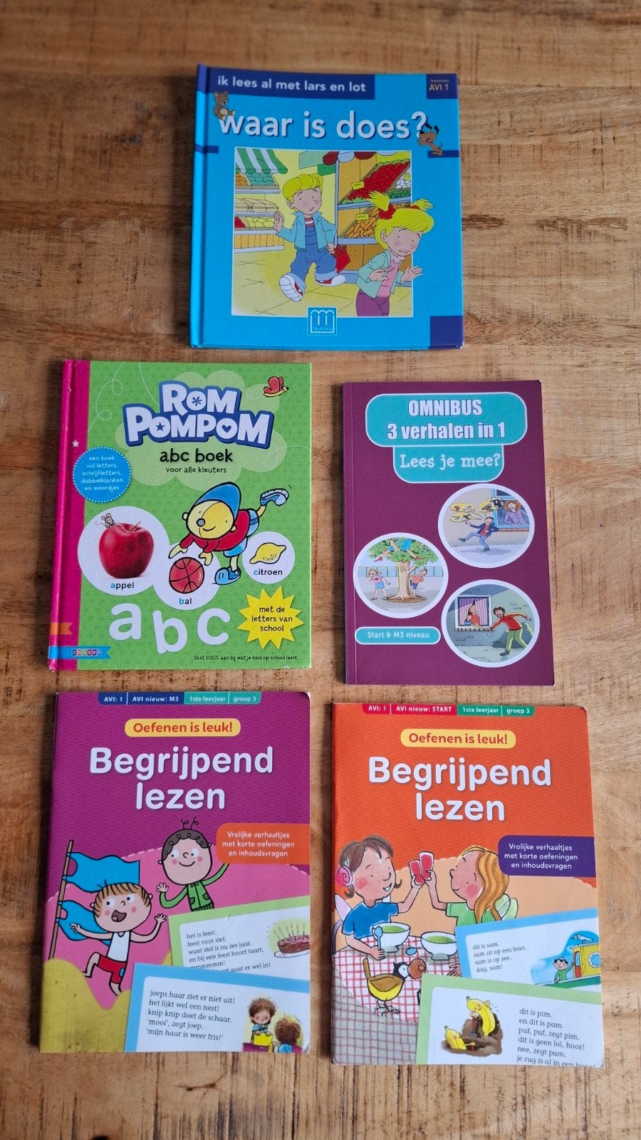Kinderboeken AVI niveau: Rompompom, Waar is Does?, Boeken, Ophalen of Verzenden, Zo goed als nieuw, Diverse auteurs, Fictie algemeen