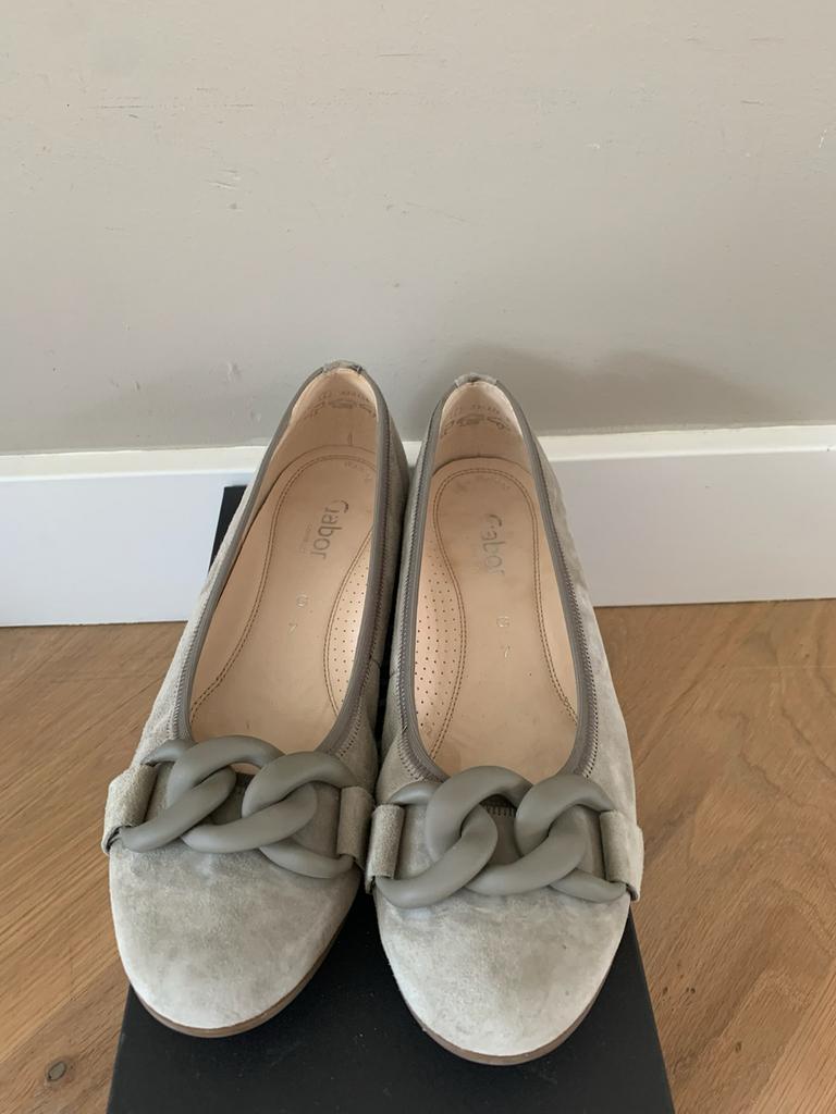Gabor Ballerina's Lichtgroen Suede Maat 40,5 Wijdte G, Zo goed als nieuw, Groen, Ballerina's, Ophalen of Verzenden