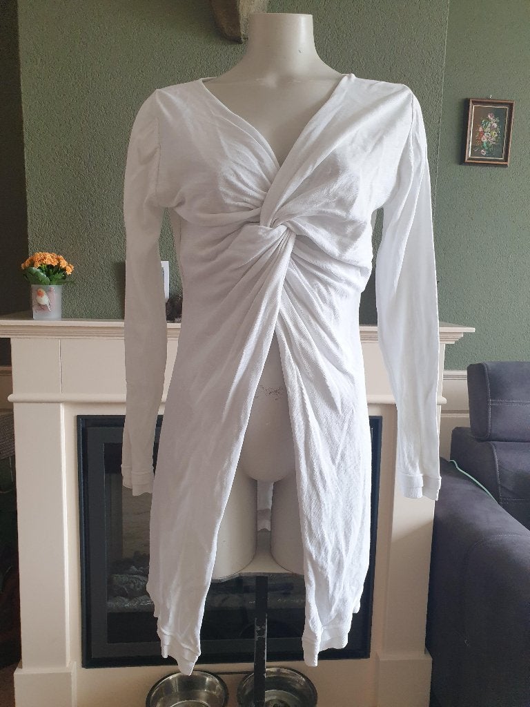 Van der Mark schitterend wit knoop vest L 42 44 vestje, Verzenden, Wit, Maat 42/44 (L), Van der Mark