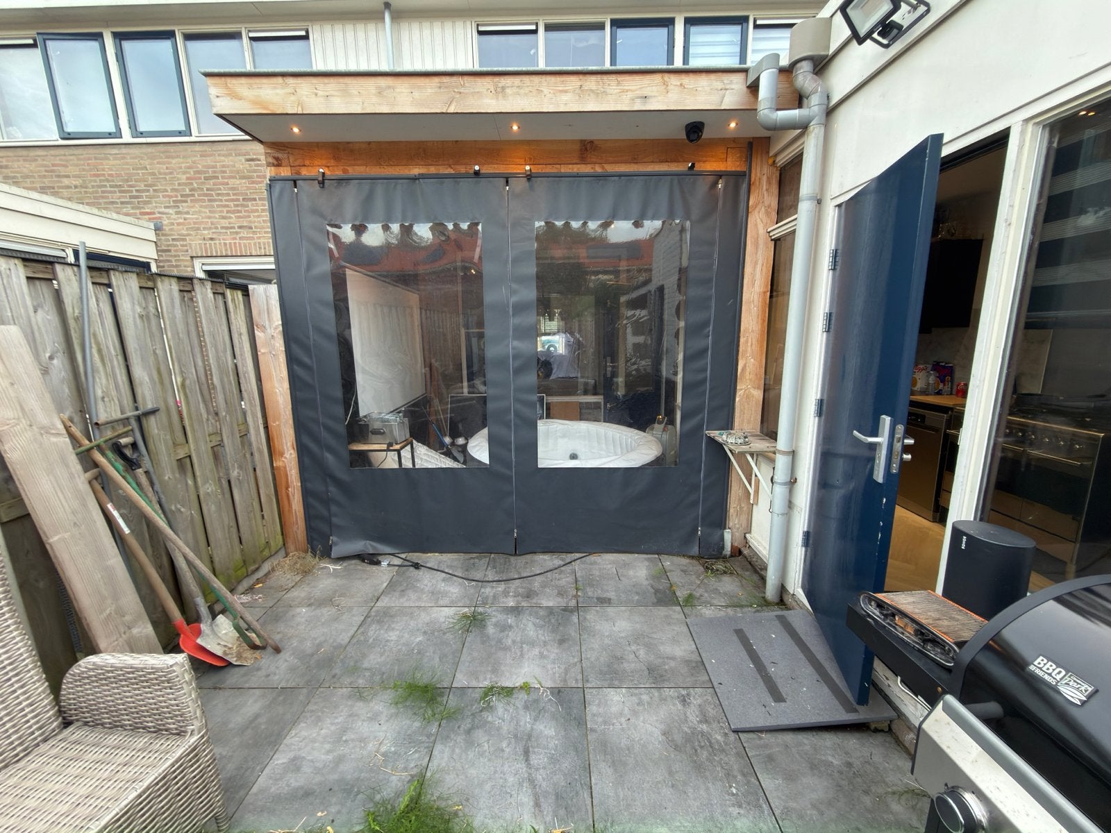 Verandazeil met geleiders, Tuin en Terras, Ophalen, Gebruikt, Overige typen