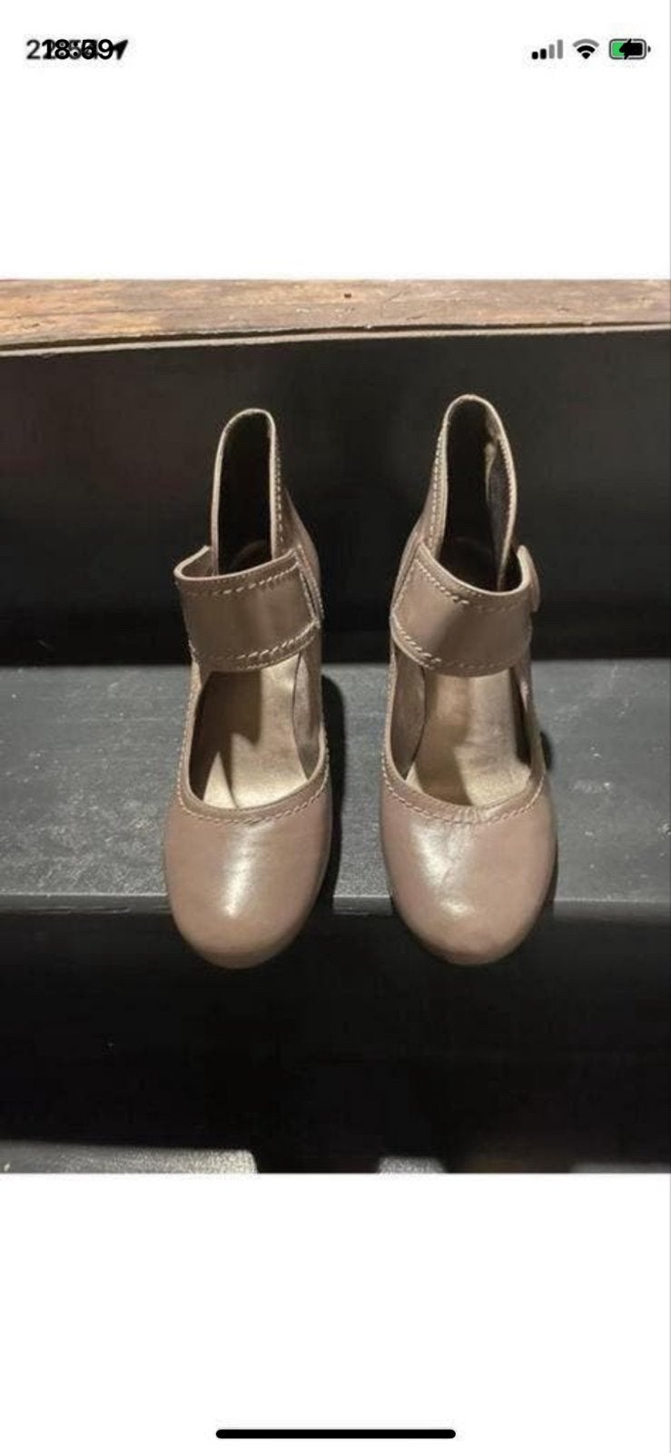 Stijlvolle taupe hakken met bandje maat 37 nieuw Van Dalen, Ophalen, Overige kleuren, Nieuw, Schoenen met hoge hakken