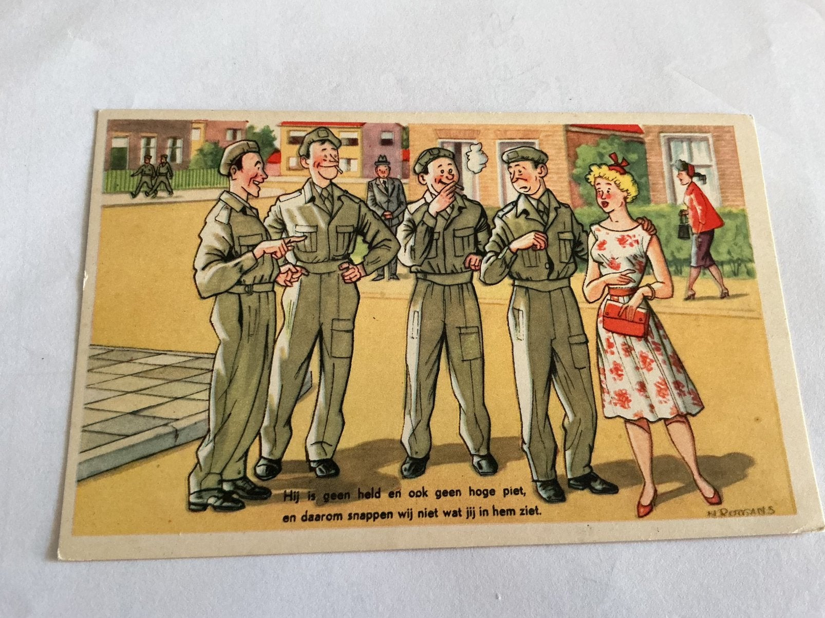 O606 militair Illustrator Rotgans, Ophalen of Verzenden, Voor 1920, Overige thema's