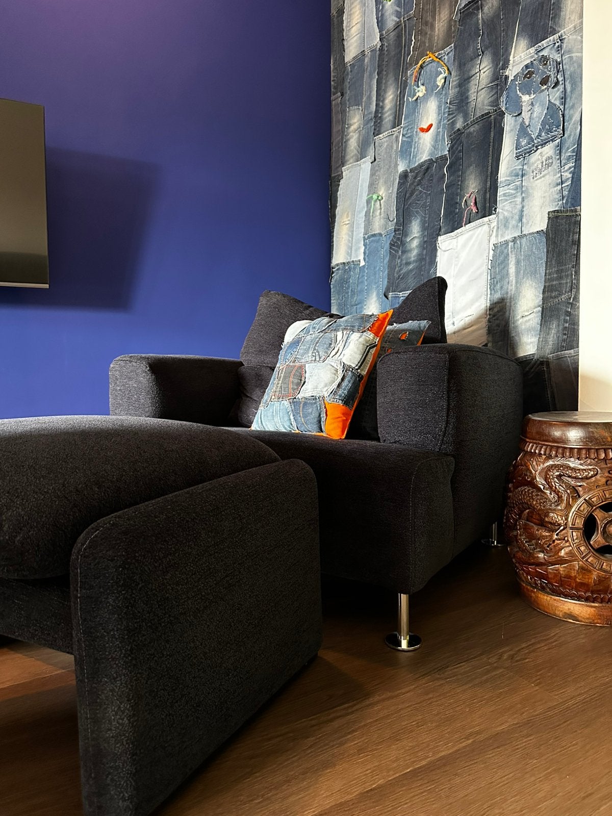 Cassina Italia Loveseat / Stoel & Voetenbank, Ophalen of Verzenden, Zo goed als nieuw, Rechthoekig, 75 tot 100 cm