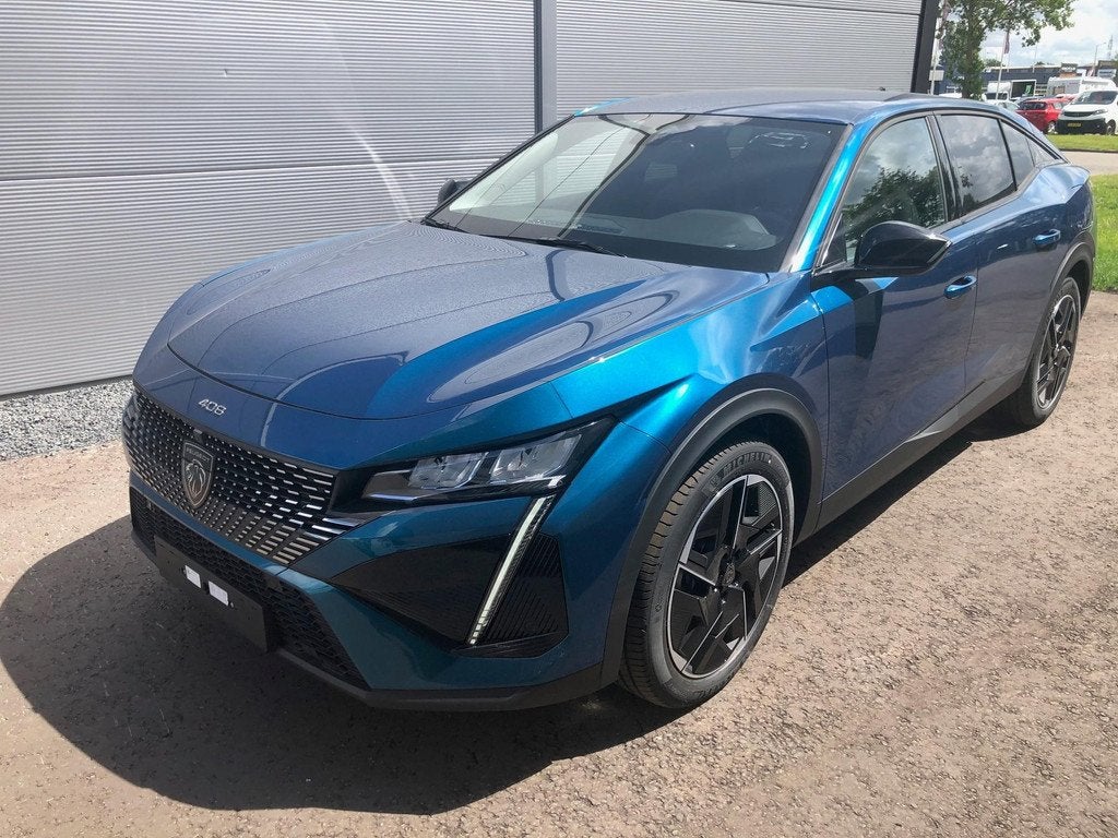 Peugeot 408 1.6 HYbrid 225 EAT8 Allure Avantage | DEMO VOORD, Auto's, Euro 6, 4 cilinders, Blauw, Leder en Stof