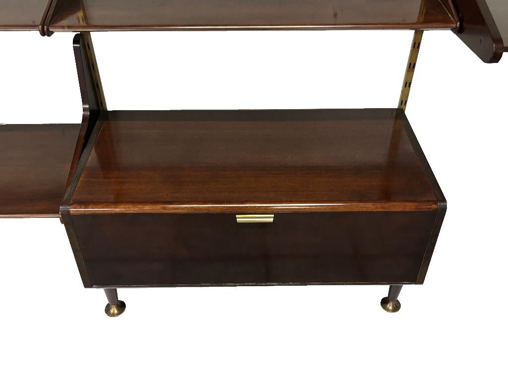 Vintage Poly-Z Wall Unit A. Patijn Voor Zijlstra Joure 1950, Gebruikt, Vintage Patijn, Minder dan 150 cm, Vintage Patijn