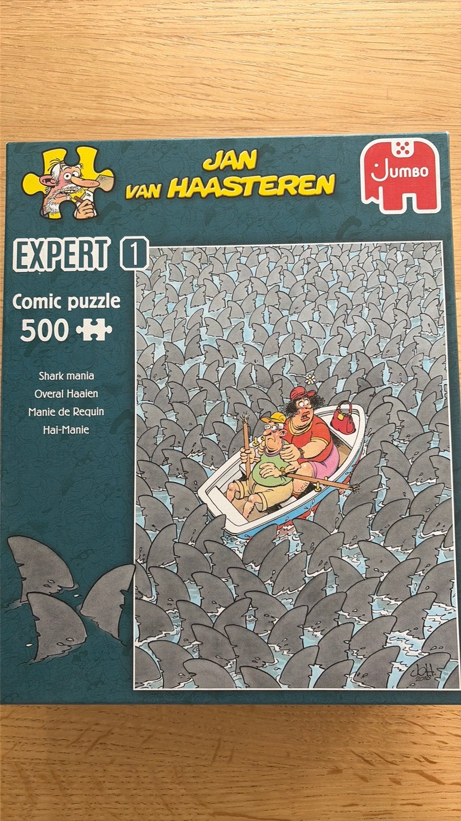 Jan van Haasteren - Expert 1 - Shark mania (500 stk), Ophalen of Verzenden, 500 t/m 1500 stukjes, Zo goed als nieuw, Legpuzzel