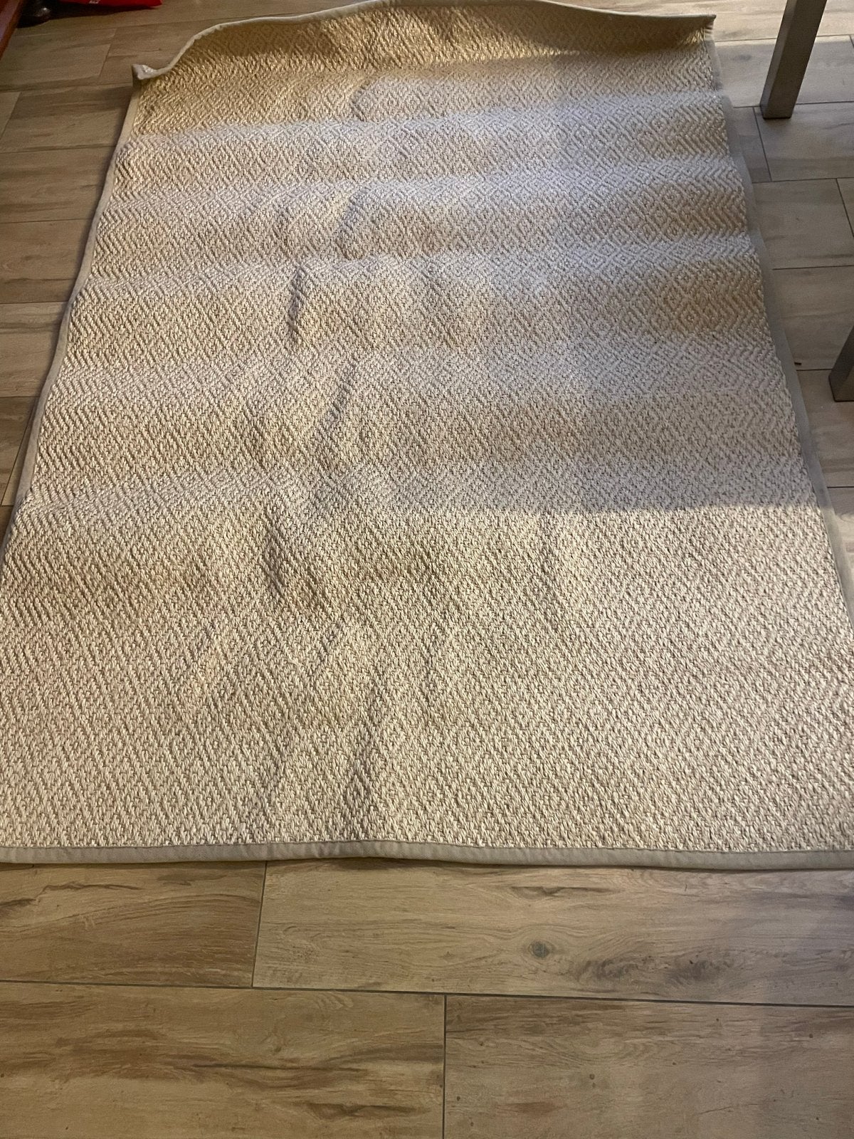 Sisal Natuurlijke Jute Vloerkleed - Beige, Zo goed als nieuw, Huis en Inrichting, Ophalen, Beige, Sisal natuurproduct, 200 cm of meer