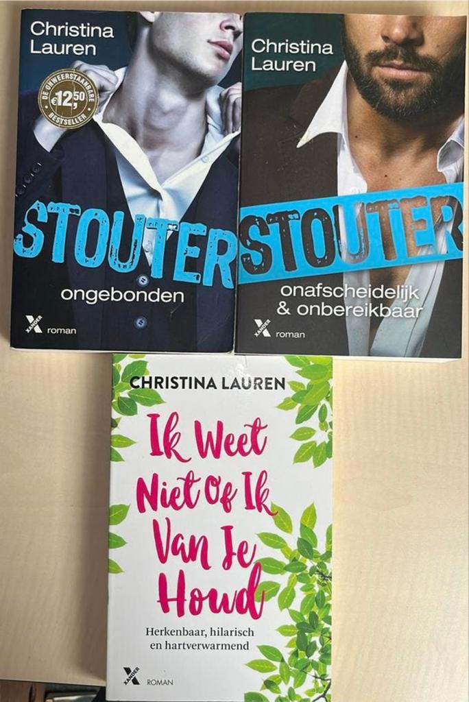 Christina Lauren,2 x stouter + Ik Weet Niet Of Ik V, Ophalen of Verzenden, Zo goed als nieuw, Nederland