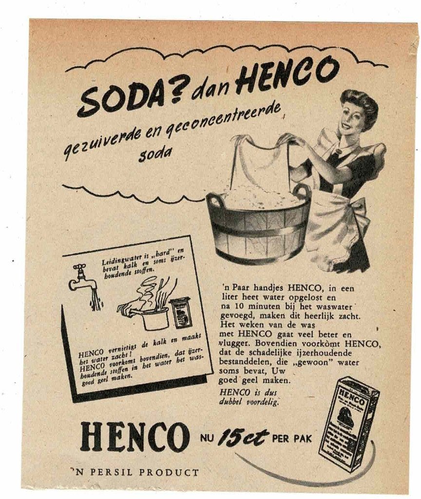 Soda ? dan HENCO gezuiverde en geconcentreerde Soda 1950, Verzamelen, Verzenden, Zo goed als nieuw, Overige typen