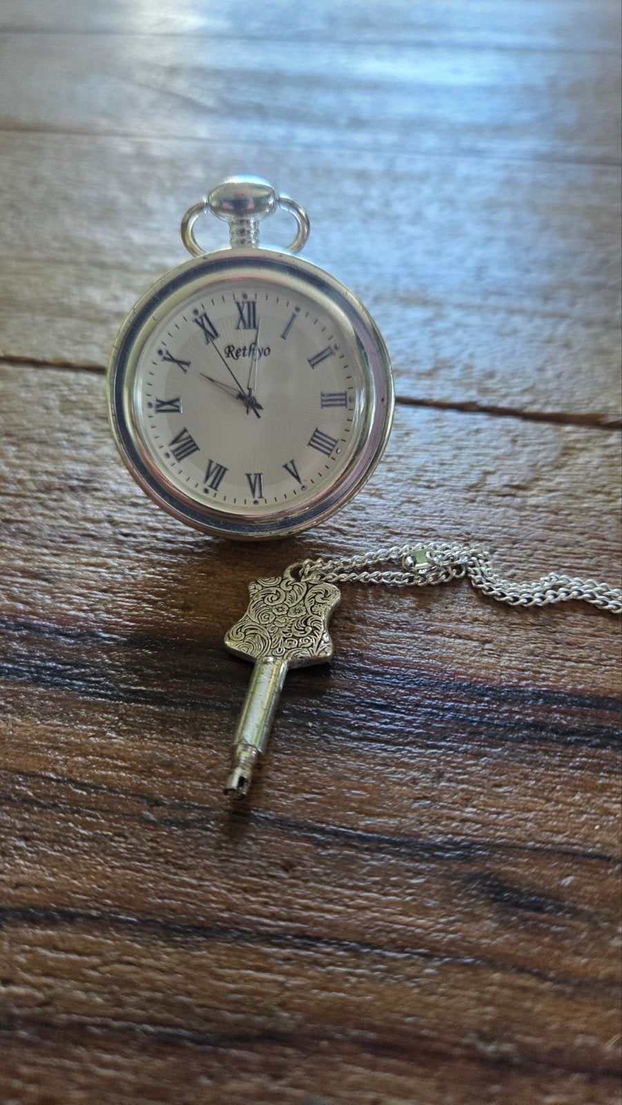 Verzilverd Zakhorloge met Mechanisch Opwinduurwerk, Ophalen of Verzenden