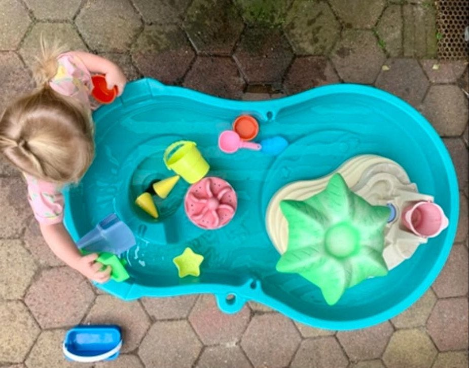 Zand- en watertafel met accessoires, Ophalen, Gebruikt