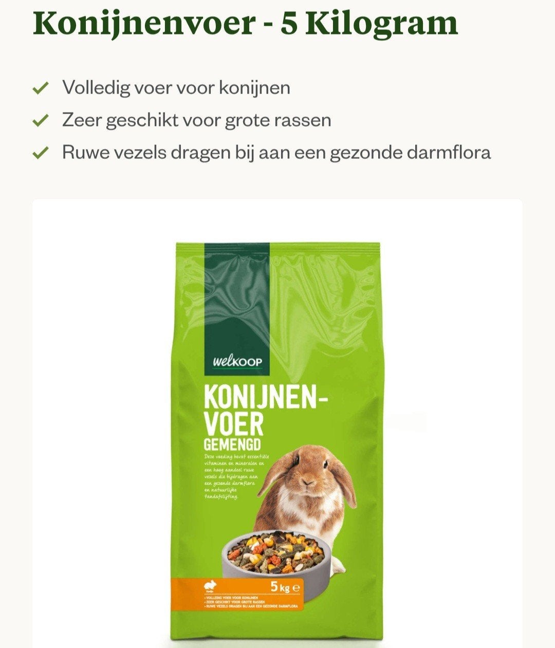 Knaagdierenvoer, Ophalen of Verzenden