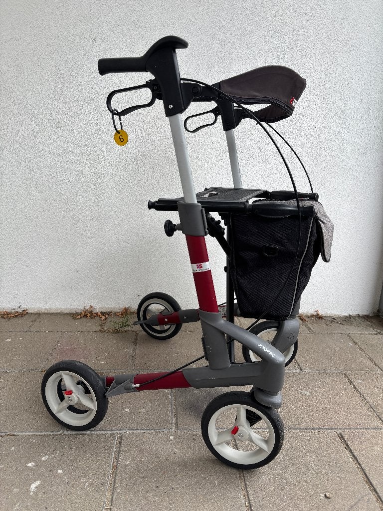Nr 6... Topro Troja 5G M Rood met tasje en rugleuning, Ophalen, Gebruikt, ., Opvouwbaar