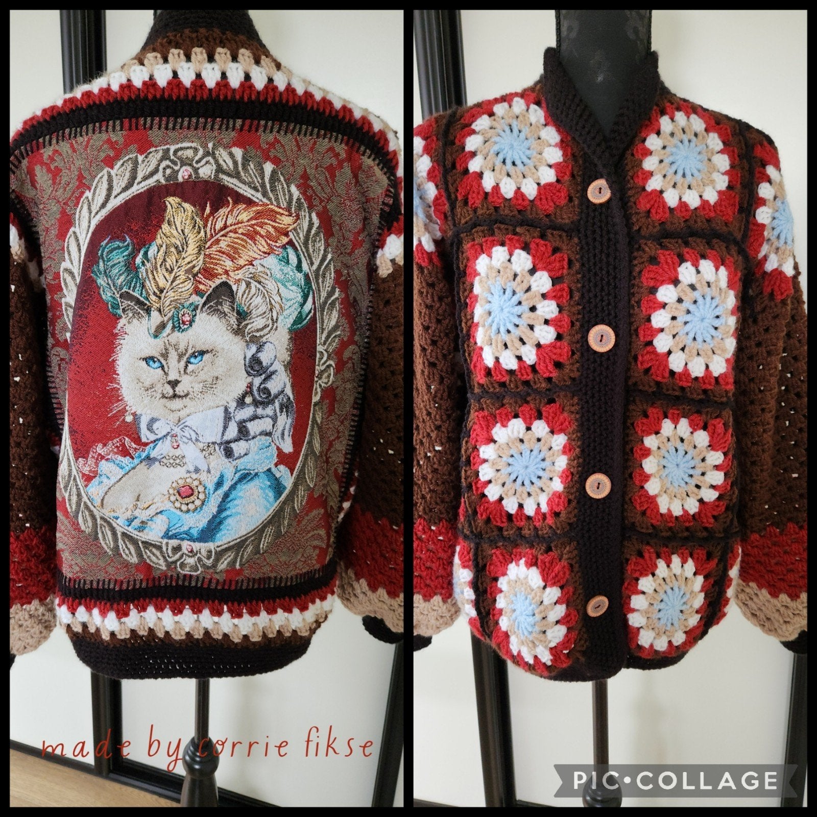 dames granny squares vest jasje, Meerkleurig, Maat 46/48 (XL) of groter, Nieuw, Ophalen of Verzenden