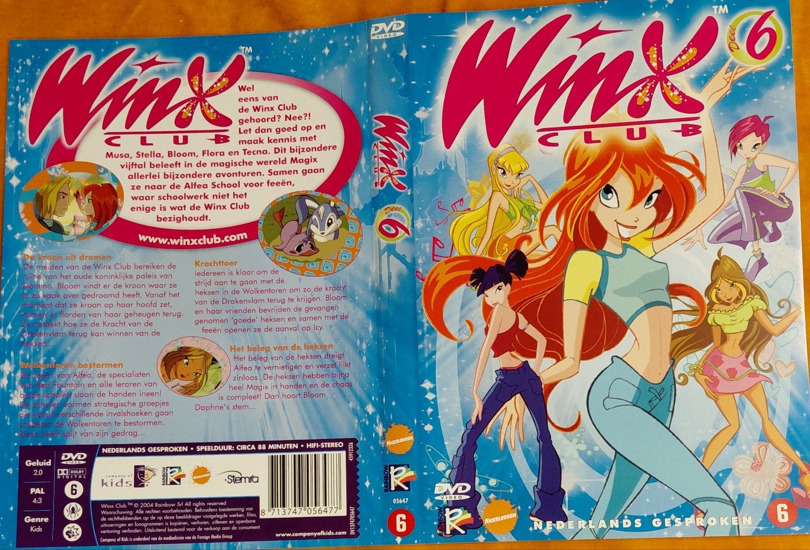 Winx Club - Deel 6 DVD - Nederlands Gesproken, Gebruikt, Animatie, Alle leeftijden, Tv-serie