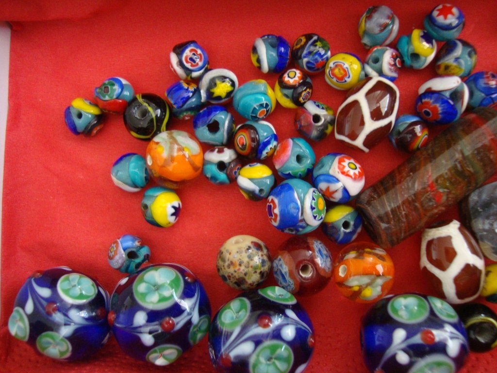 oude glazen kralen oa millefiori, diverse, Ophalen of Verzenden