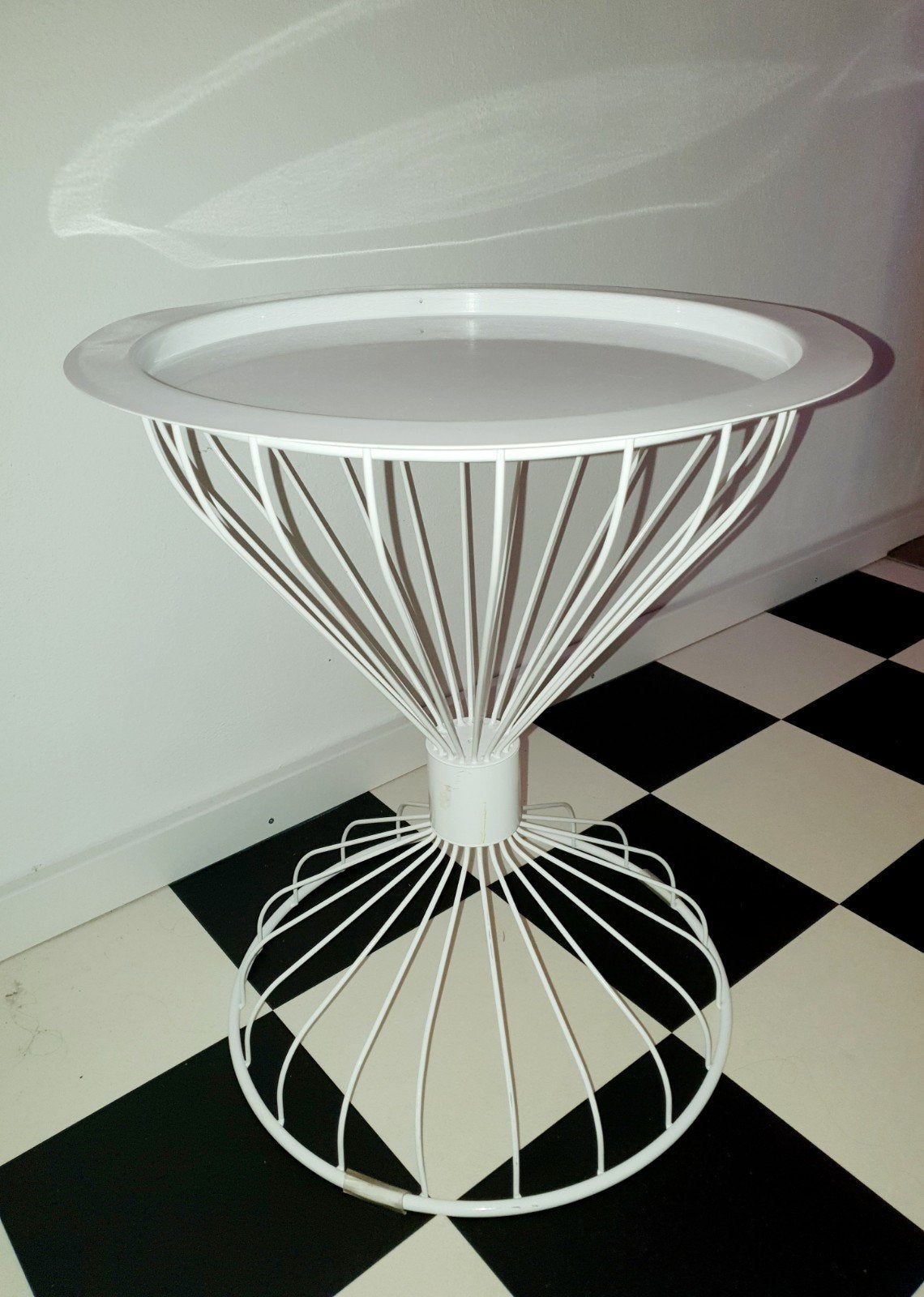 bijzettafeltje zuiver kelly tray dienblad wit hoogglans, Ophalen, 50 tot 100 cm, Rond, Zo goed als nieuw