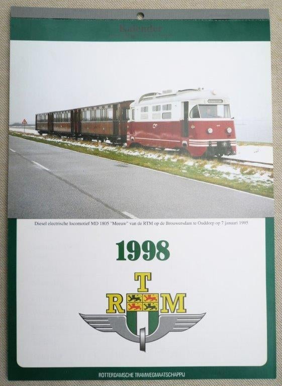 Het RTM Grevelingen Kalender 1998., Verzamelen, Spoorwegen en Tramwegen, Zo goed als nieuw, Tram, Boek of Tijdschrift, Ophalen of Verzenden