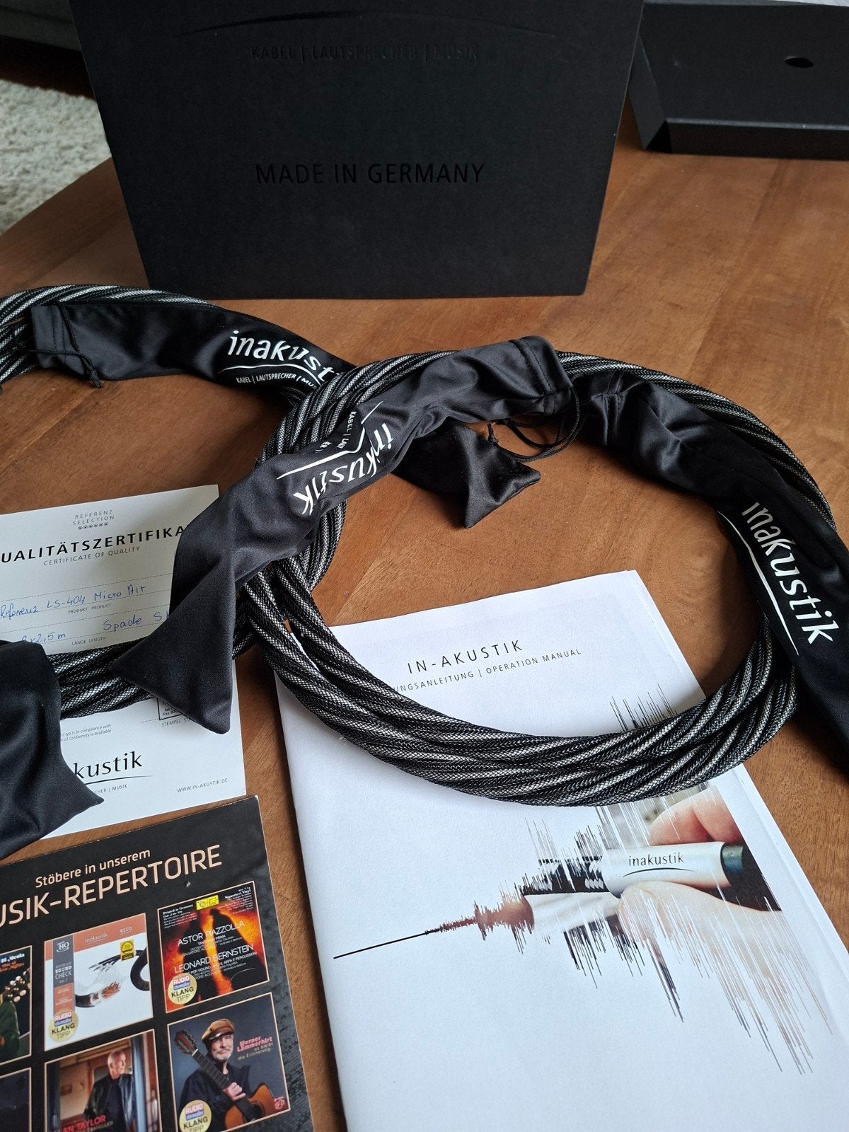 Inakustik ls 404 micro air luidsprekerkabels, Ophalen of Verzenden, Zo goed als nieuw, 2 tot 5 meter, Luidsprekerkabel