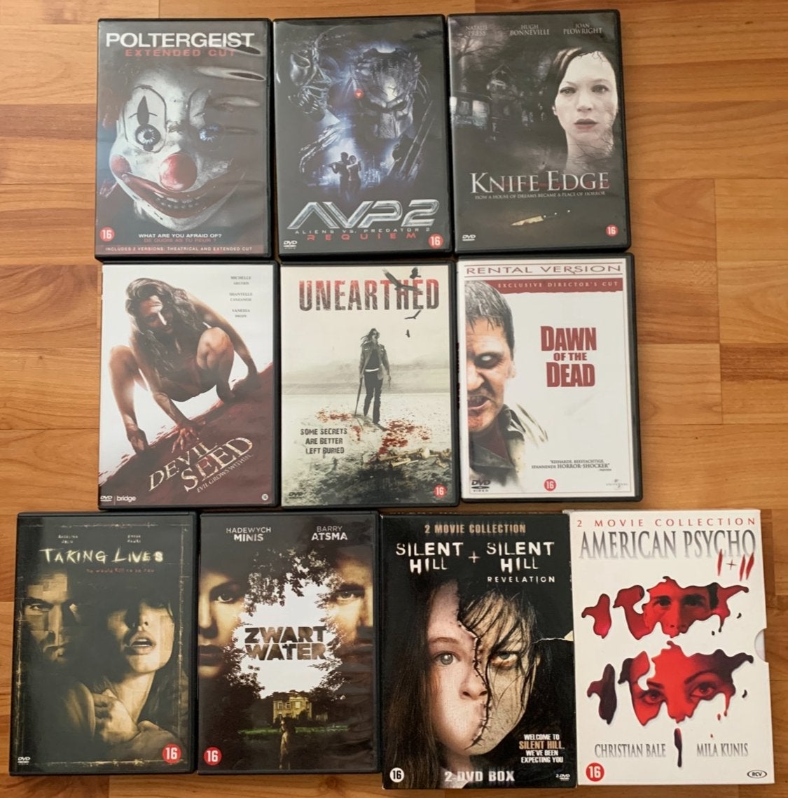 Set 12 dvds horror, Cd's en Dvd's, Vanaf 16 jaar, Ophalen, Zo goed als nieuw, Overige genres