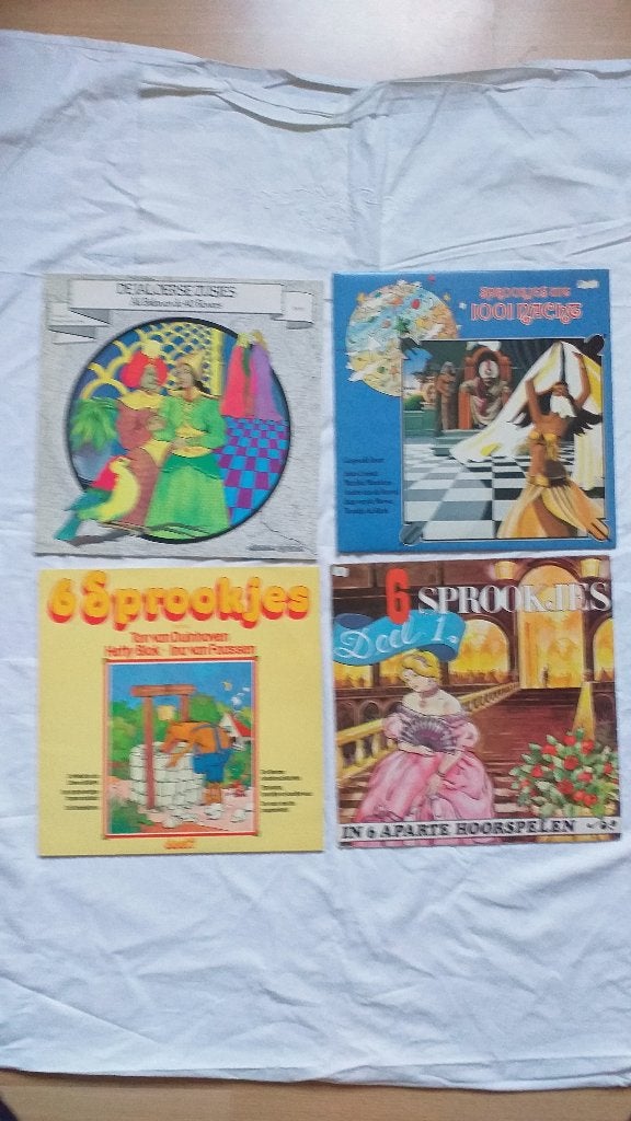 4 stuks LP (Vinyl) platen zijnde: diverse sprookjes, LP, Gebruikt, Ophalen of Verzenden, 3 tot 5 jaar
