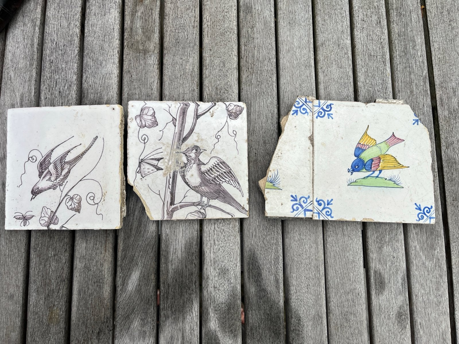Antieke Vogel Tegels - Unieke Collectie, Ophalen of Verzenden