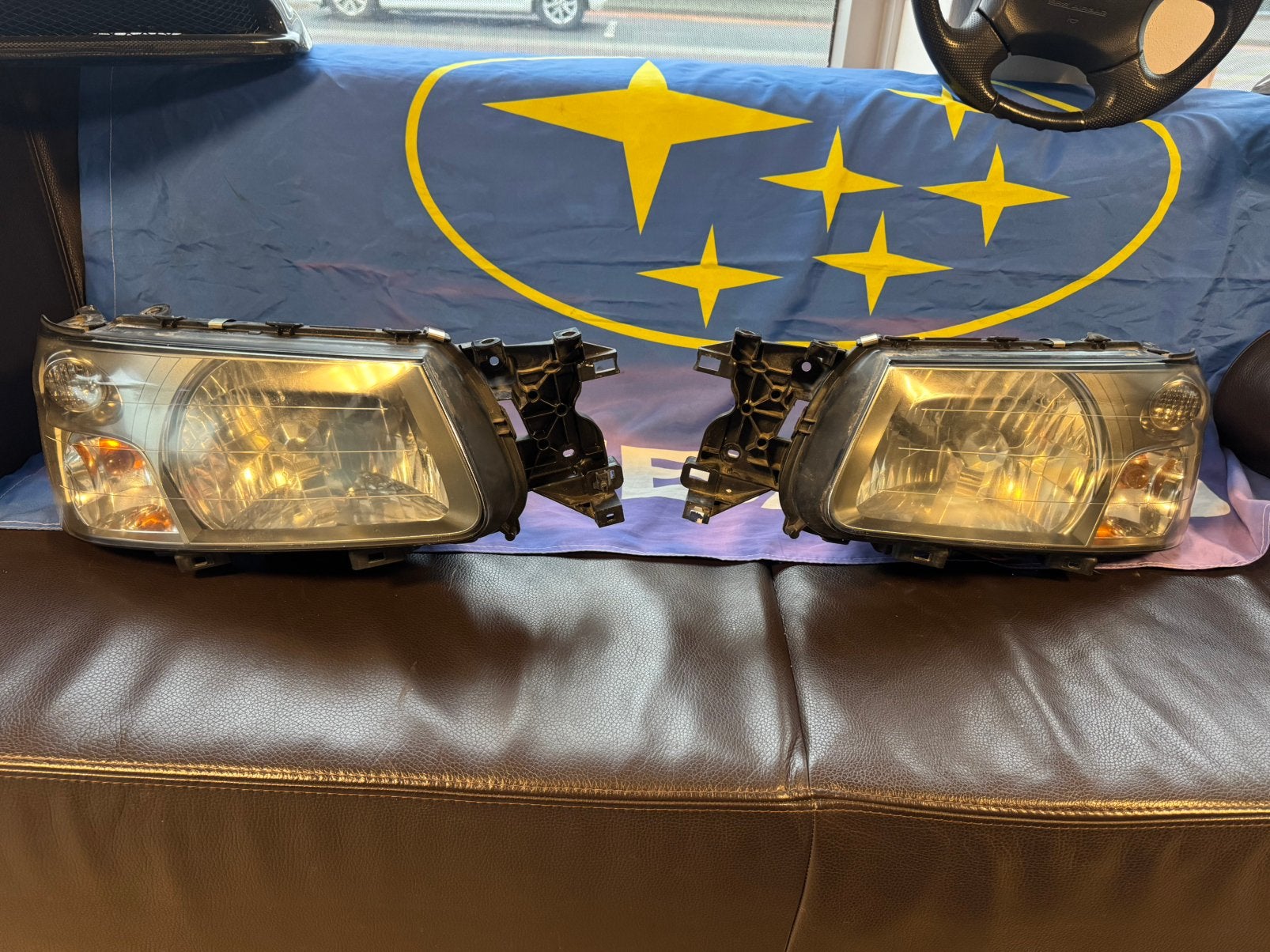 ️ Originele Subaru JDM Forester SG STI Xenon Koplampen – LHD, Ophalen of Verzenden, Gebruikt, Subaru