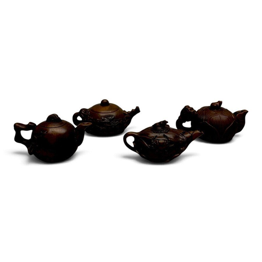 Zes Chinese miniaturen van Yixing-steengoed, Antiek en Kunst, Ophalen of Verzenden