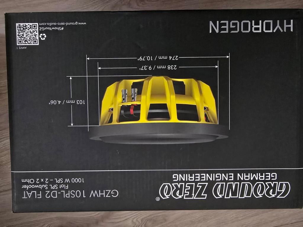 Ground Zero GZHW 10SPL-D2 FLAT, Auto diversen, Autospeakers, Ophalen
