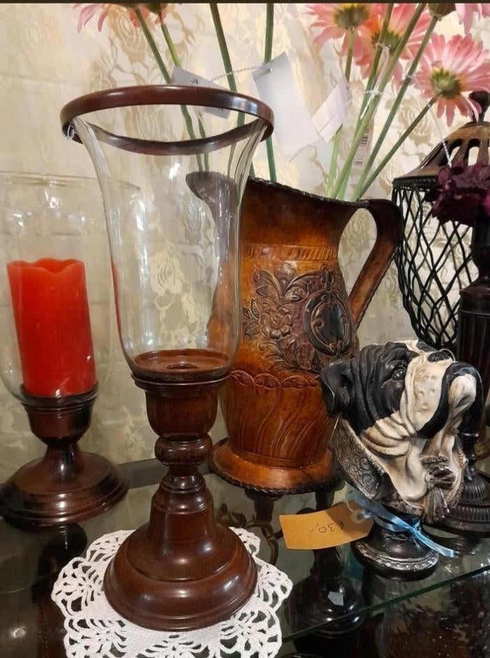 Mooi bruine ijzeren windlicht, Ophalen of Verzenden, Zo goed als nieuw, Overige materialen, Minder dan 25 cm