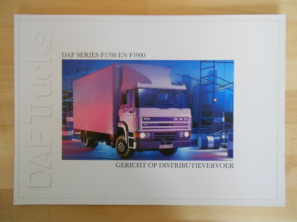 DAF 1700 1900 Brochure 1988, Ophalen of Verzenden, Zo goed als nieuw, Overige merken, DAF