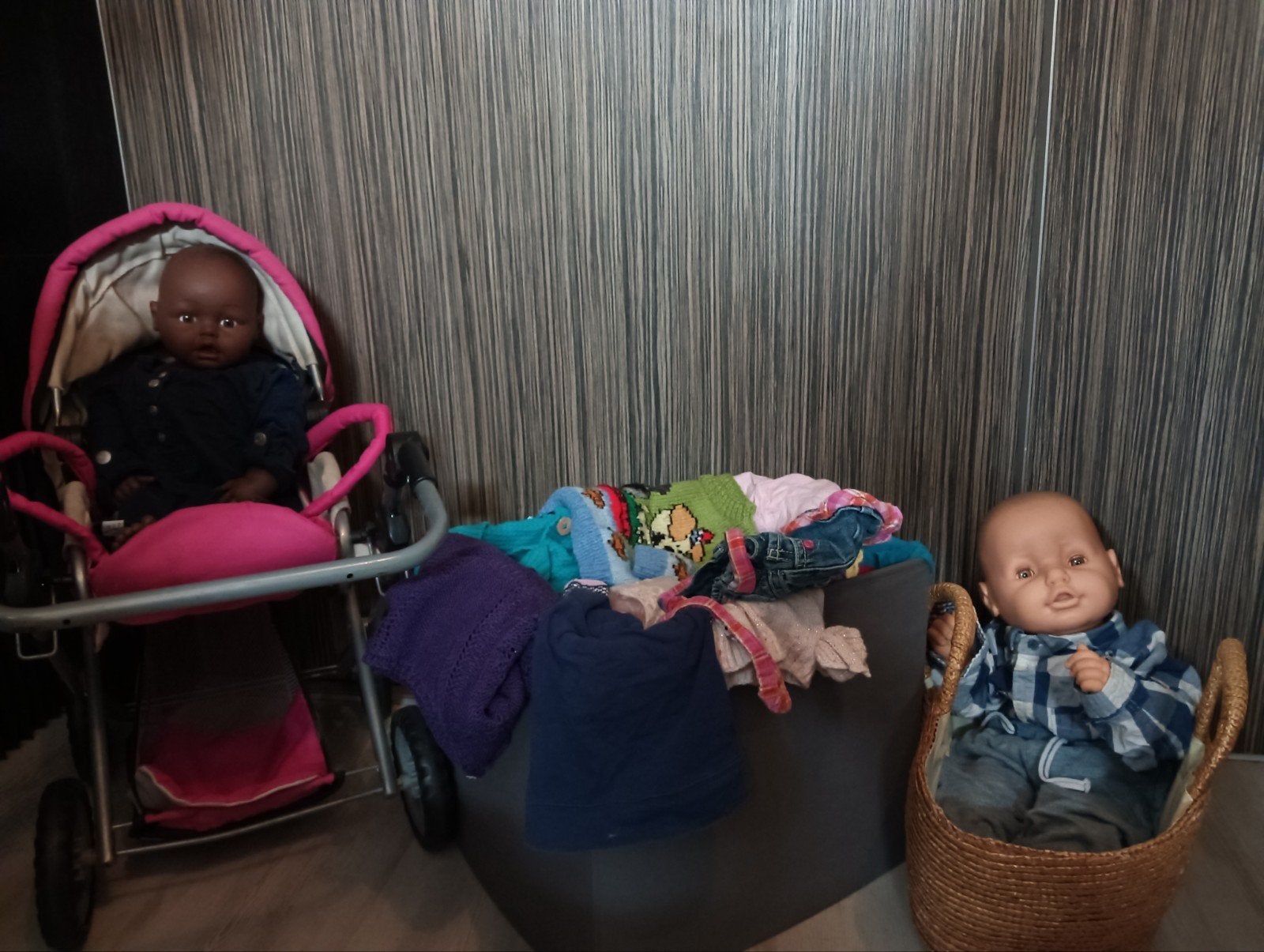 Kinder poppenwagen met toebehoren, Ophalen