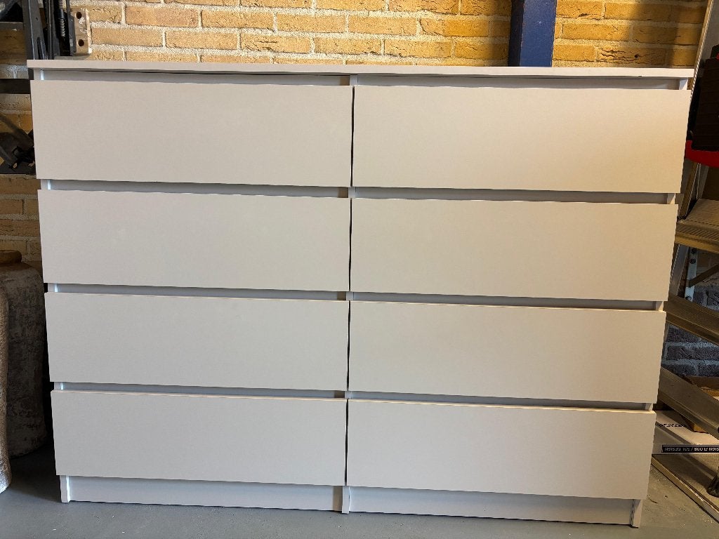 Grijs dressoir, Ophalen, Kunststof, Gebruikt, 100 tot 150 cm