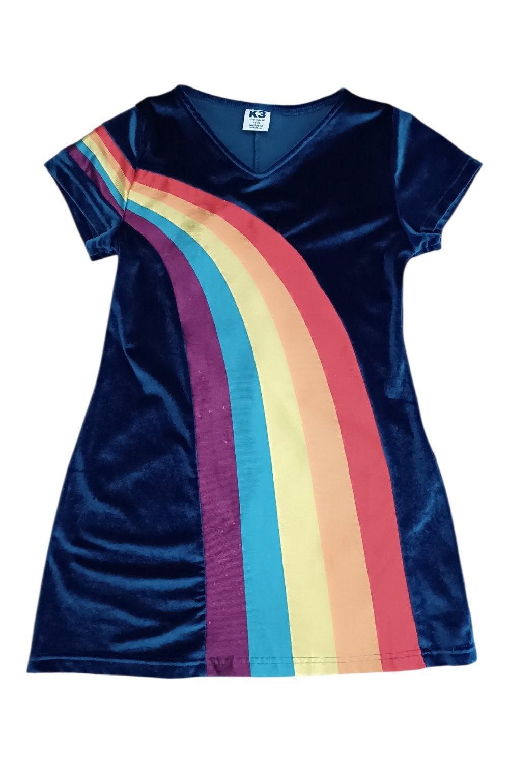 Origineel K3 Regenboog Jurkje Blauw (Velours) – Maat 134, Kinderen en Baby's, Ophalen of Verzenden, Zo goed als nieuw, 134 t/m 140