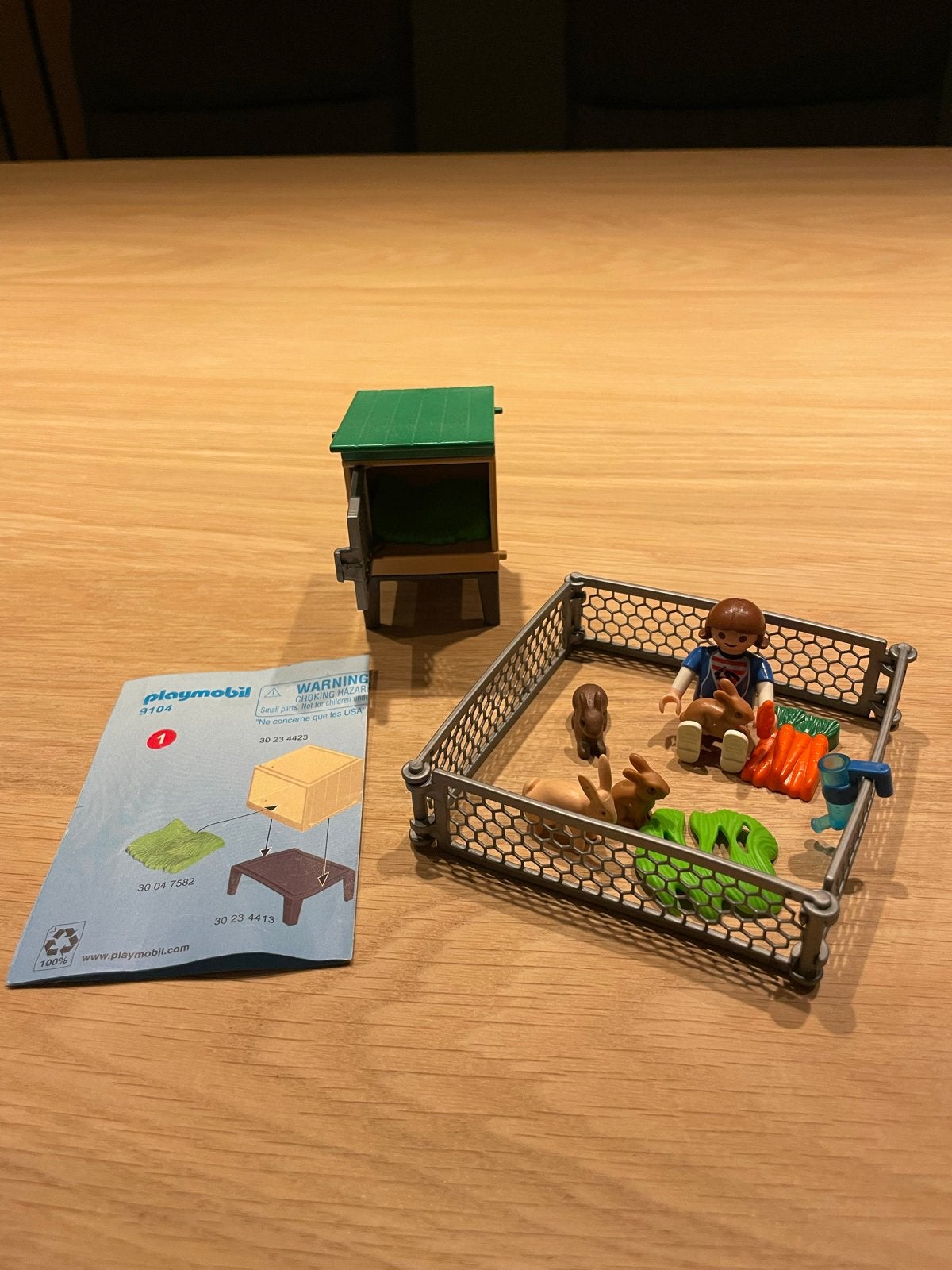 Playmobil Konijnenhok met Konijnen en Figuur, Ophalen of Verzenden, Zo goed als nieuw, Jongen of Meisje