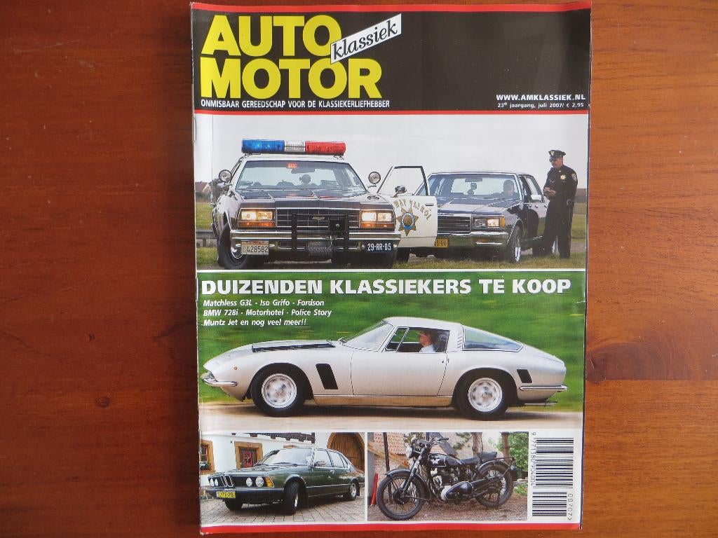 Auto Motor Klassiek 7 2007 politieauto's, Iso Grifo, BMW 728, Ophalen of Verzenden, Nieuw, BMW