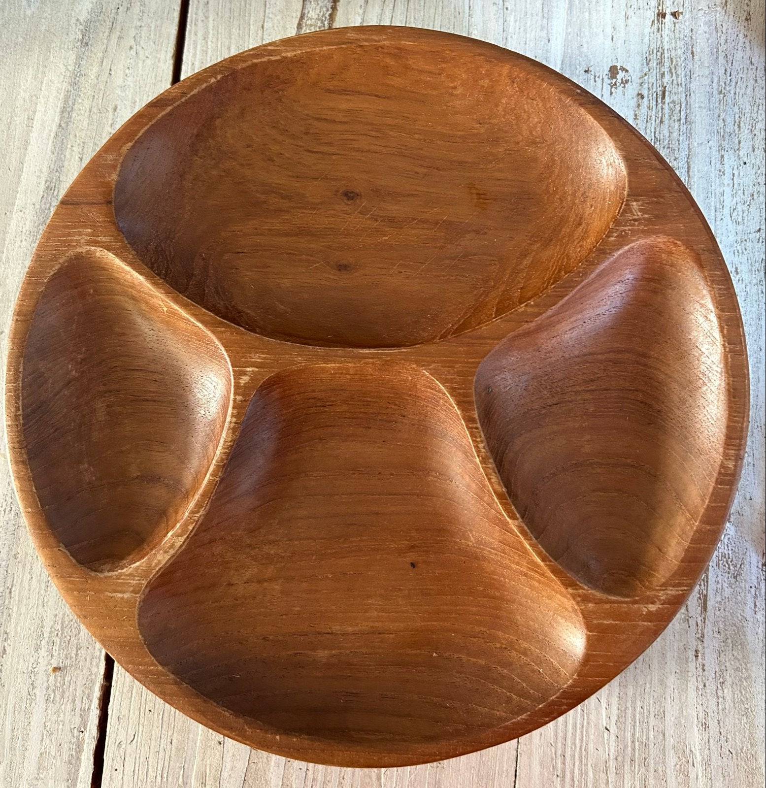 Retro hardhouten barbecue borden - set van 4, Ophalen of Verzenden, Gebruikt, Hout