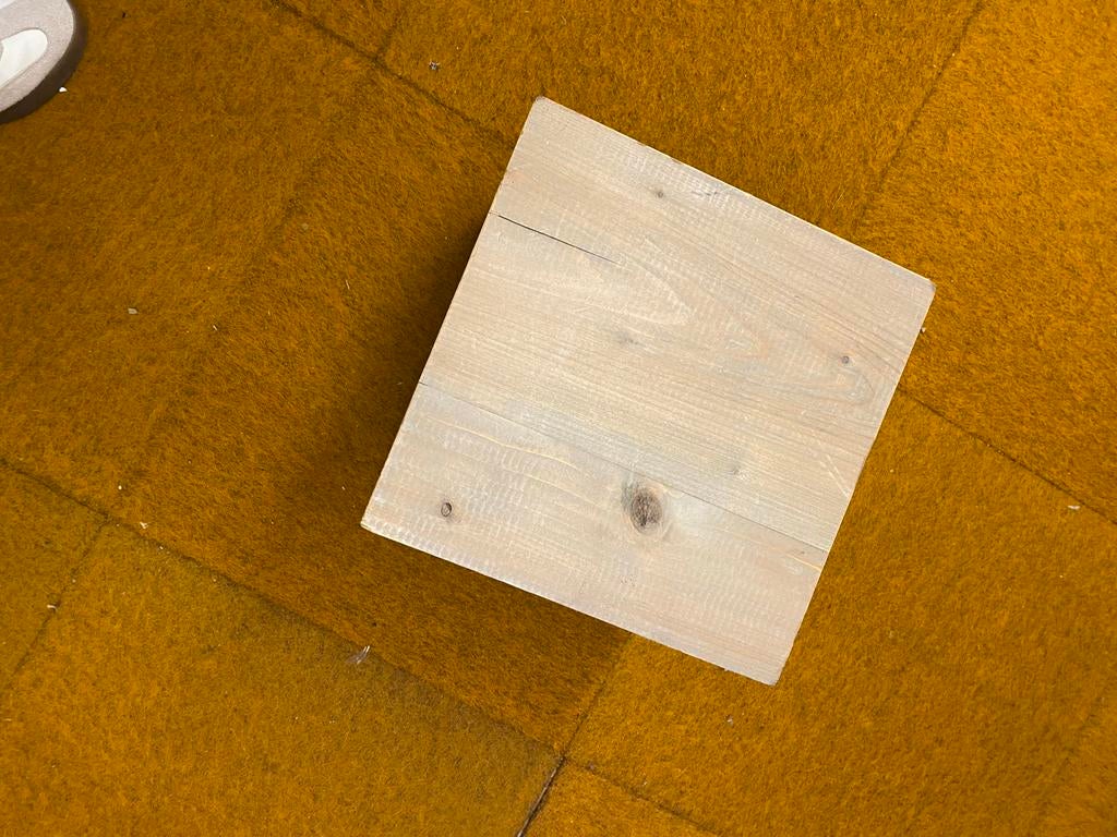 Houten kubus voor diverse mogelijkheden, Tuin en Terras, Bloembakken en Plantenbakken, Gebruikt, Minder dan 60 cm, Vierkant, Ophalen of Verzenden
