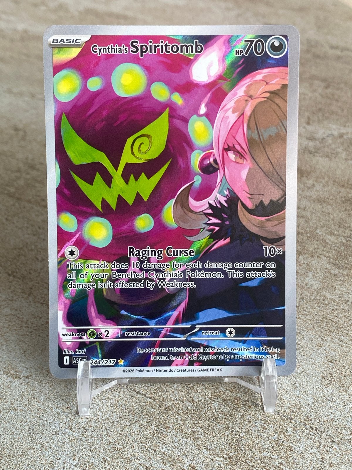 Cynthia's Spiritomb 234/217 ASC pack fresh, Ophalen of Verzenden, Zo goed als nieuw, Losse kaart, Foil