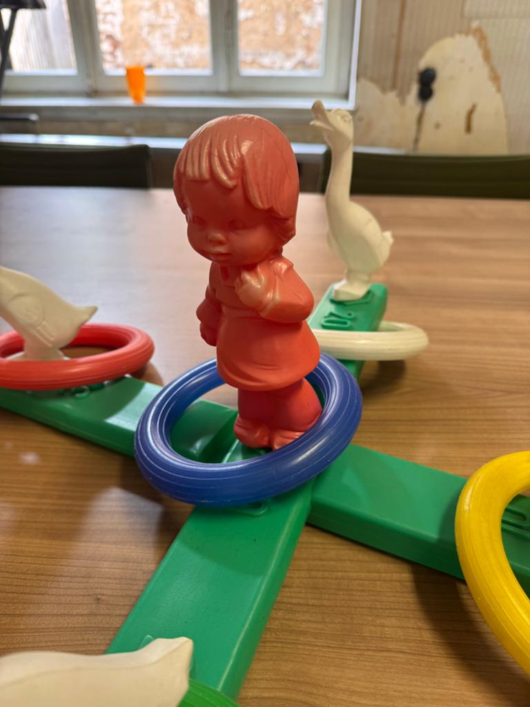 Vintage plastic werpspel uit de jaren '60