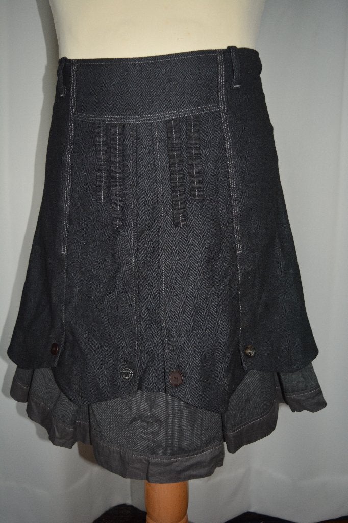 Eva Kayan, leuk sierlijk donker grijs rokje, maat 38, Kleding | Dames, Maat 38/40 (M), Eva kayan, Ophalen of Verzenden, Zo goed als nieuw