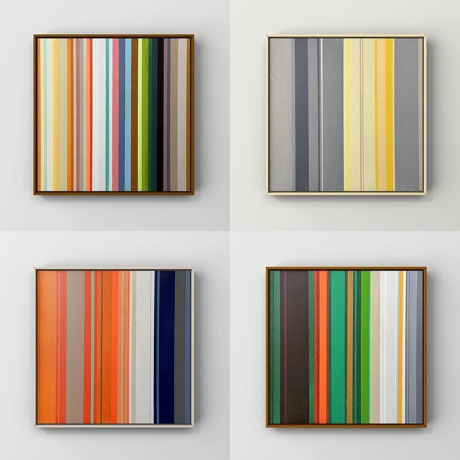 Technocolor 001-004 | origineel abstract vierluik, Ophalen