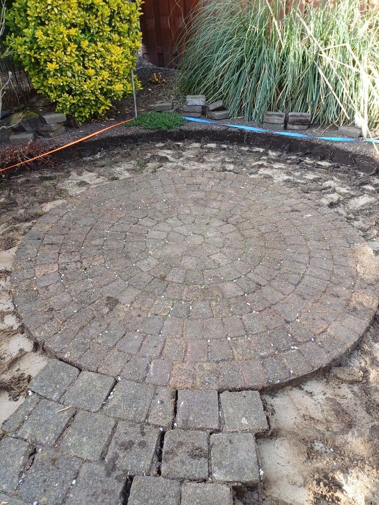 Tuin tegels / rond terras/cirkel, Ophalen, Beton, Terrastegels