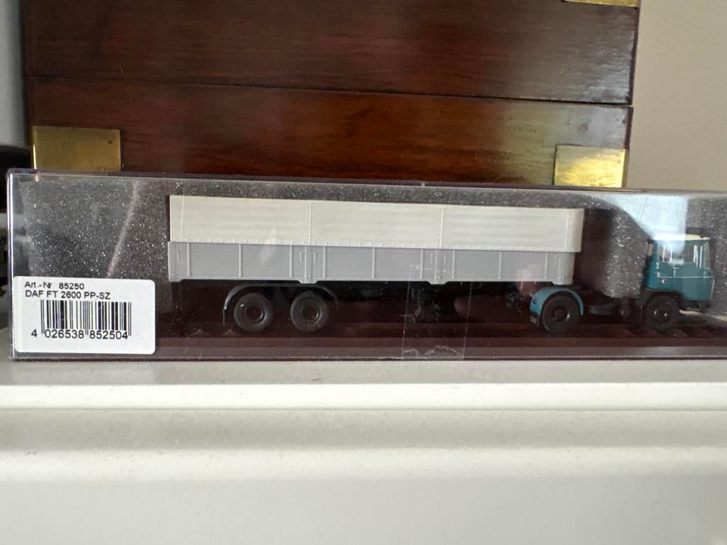 Brekina DAF FT 2600 PP-SZ - Blauw - Ongebruikt, Overige merken, 1:50 of kleiner, Nieuw, Ophalen of Verzenden