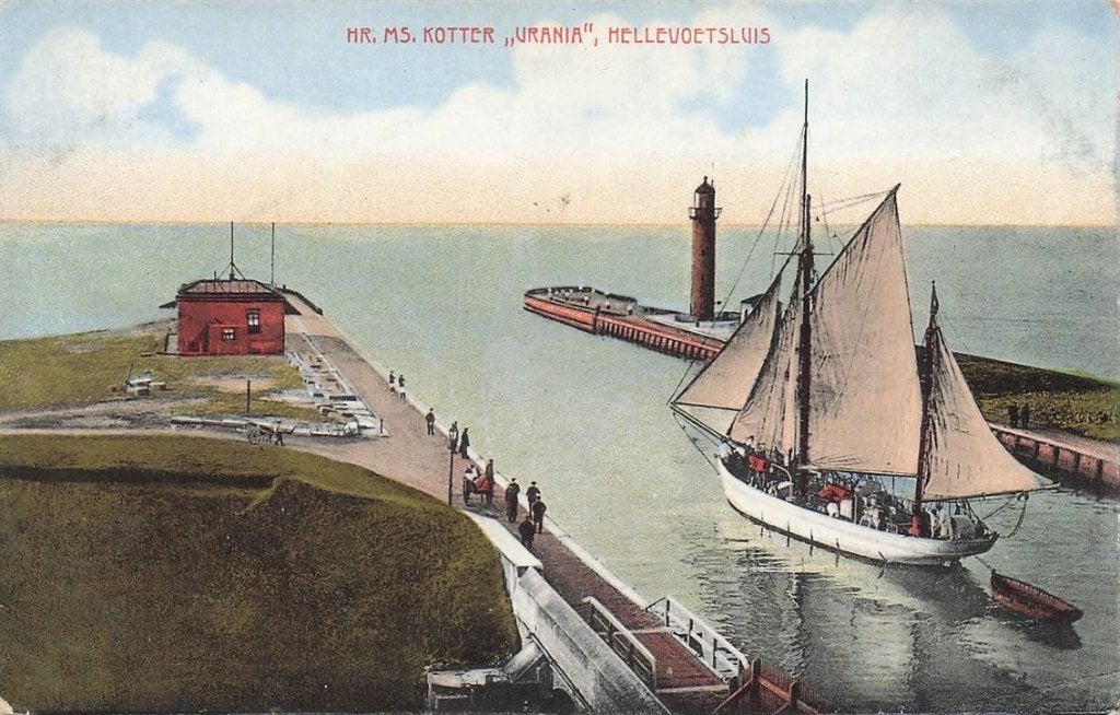 702-211-031 Hr Ms Kotter Urania Hellevoetsluis, Verzamelen, Verzenden, Voor 1920, Zuid-Holland