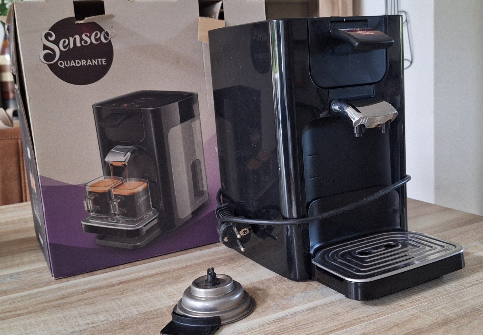 Philips Senseo Quadrante koffiezetapparaat zwart, Ophalen, Gebruikt, Koffiemachine, 2 tot 4 kopjes