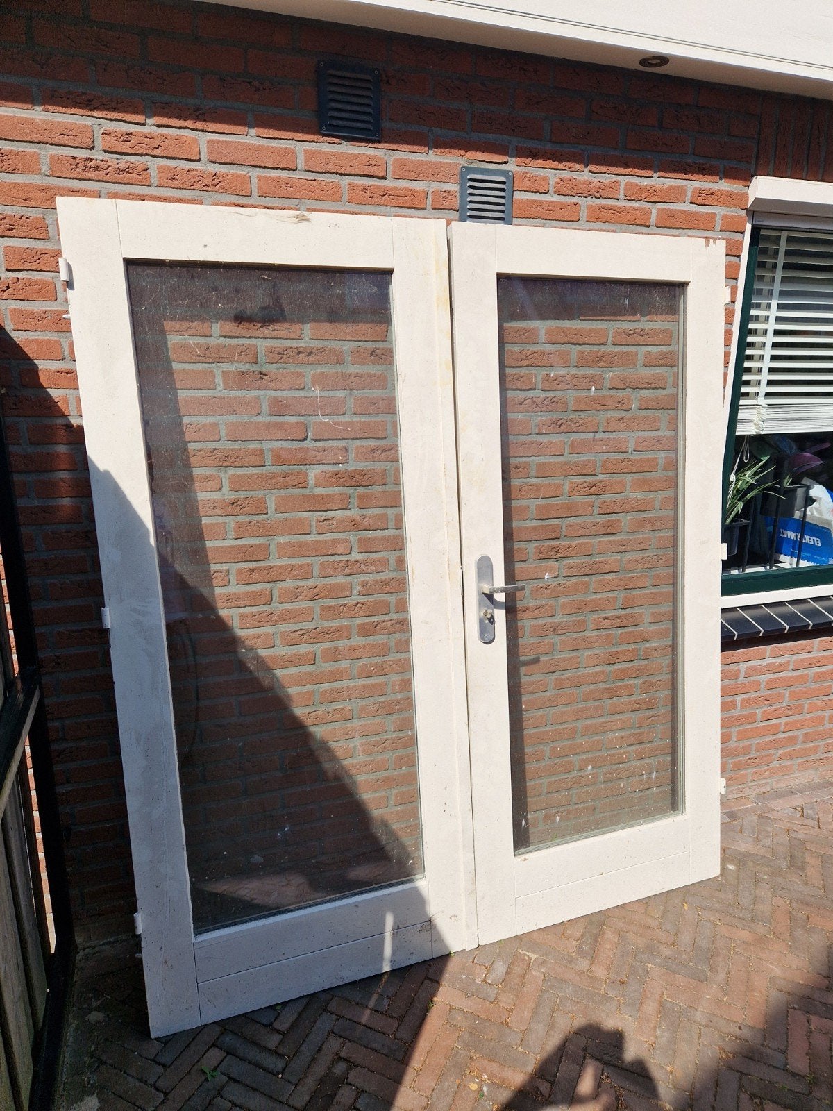 hardhouten tuindeuren, Doe-het-zelf en Verbouw, Gebruikt, Deurkozijn, 150 tot 225 cm, Hout