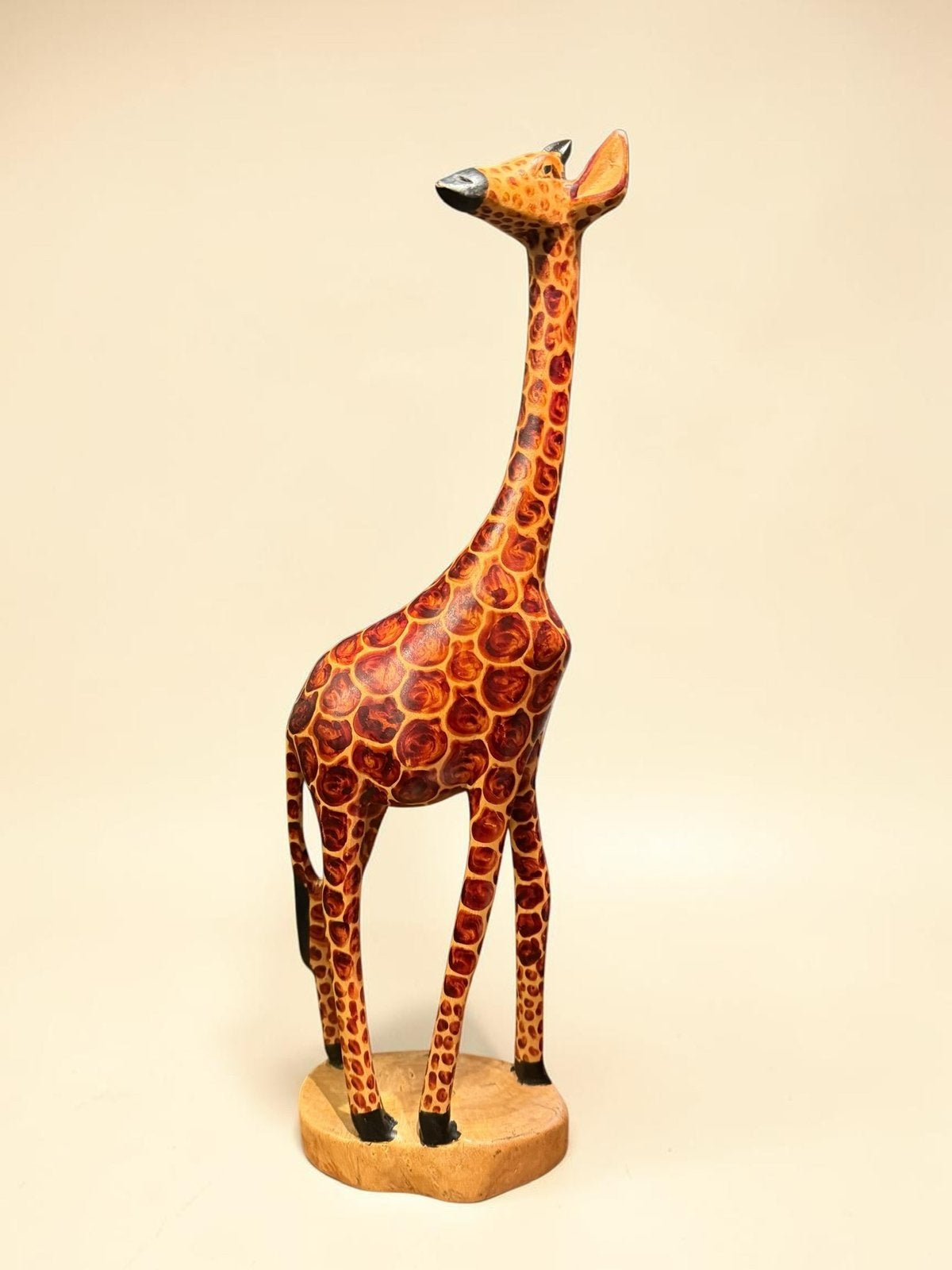 Vintage houten giraffe - 45 cm hoog, Ophalen of Verzenden