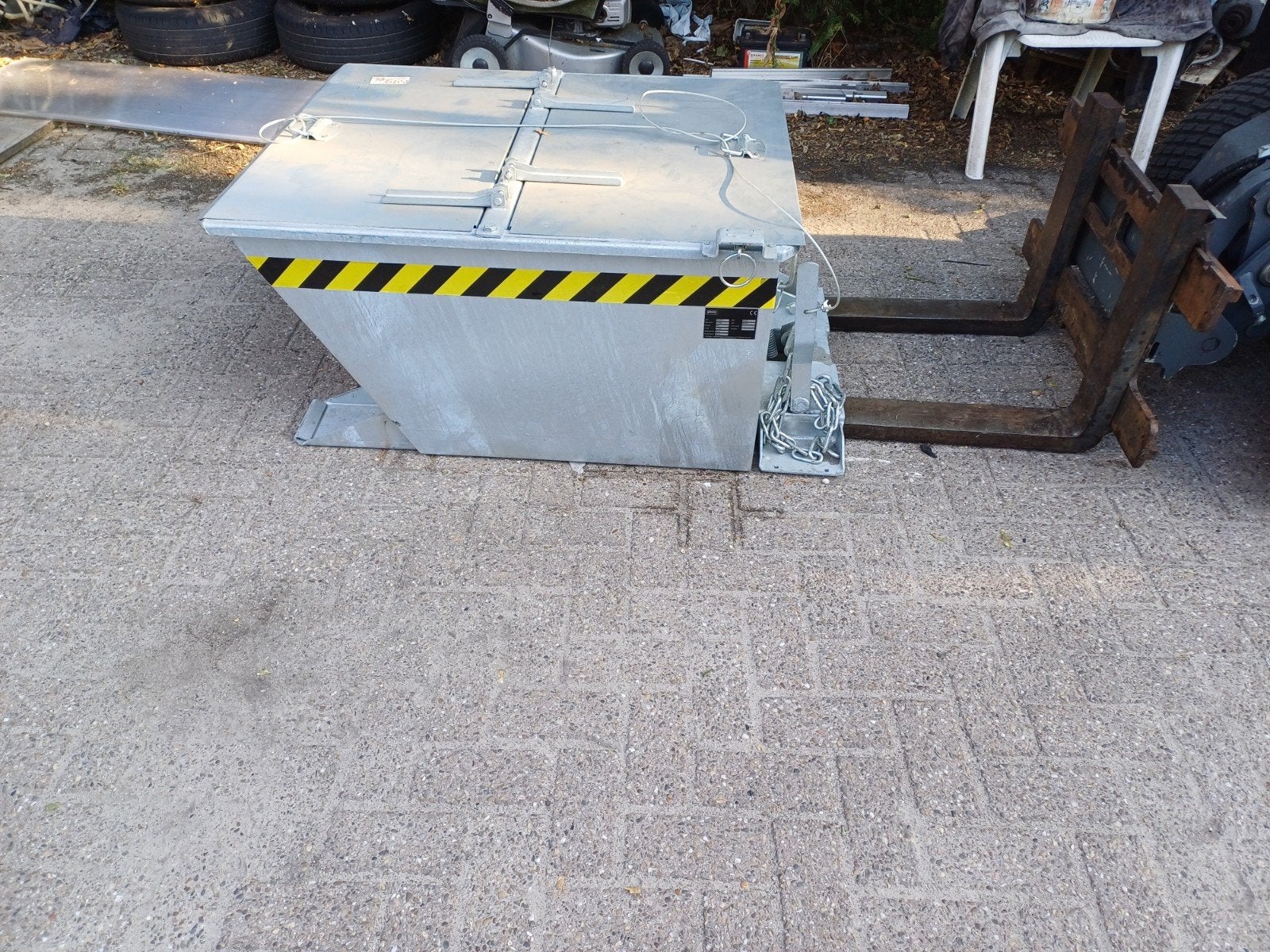 Heftruck kantelbak, Ophalen