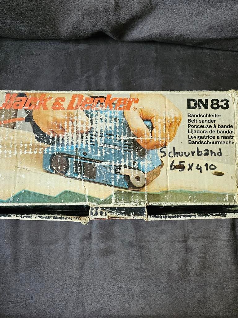 Black&Decker Bandschuurmachine DN 83 - Vintage, Ophalen of Verzenden, Gebruikt, Minder dan 600 watt, Bandschuurmachine